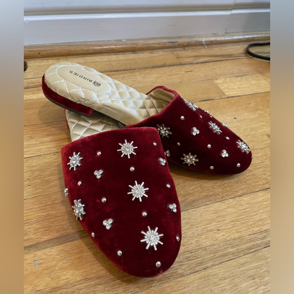 Birdies “The Songbird” Burgundy Crystal Mule 5.5